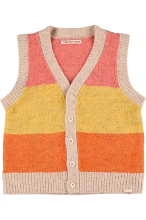 Tiny Cottons Acrylic Blend Knit Vest Cardigan