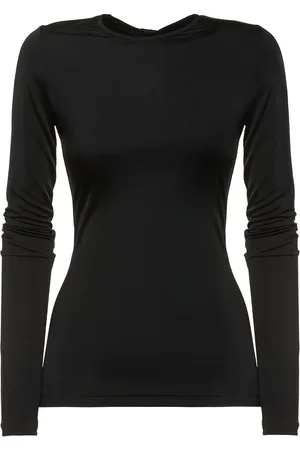 Nina Ricci Long Sleeve Fitted Fluid Jersey Top