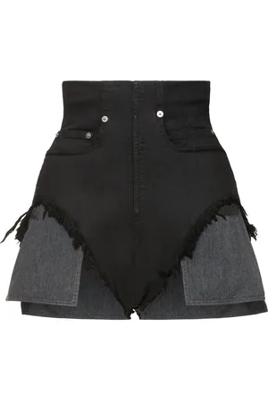 Rick Owens Dirt Denim Cutoff Shorts