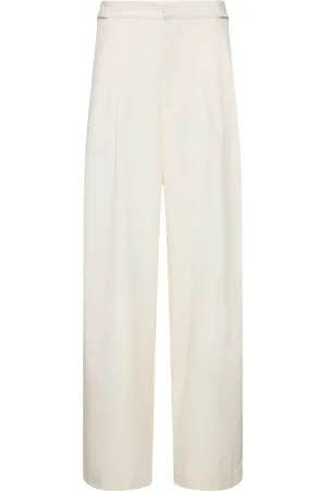 St Agni Adjustable Pleated Wool Pants