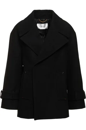 Victoria Beckham Melton Oversized Wool Blend Short Coat