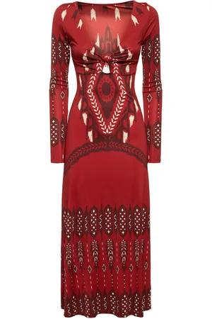 JOHANNA ORTIZ Broken Arrow Stretch Viscose Midi Dress