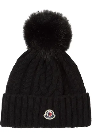 Moncler Virgin Wool Blend Beanie W/ Pompom