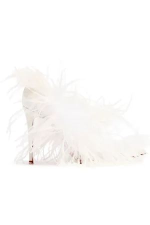 Gianvito Rossi 105mm Suzy Mesh & Feather Pumps