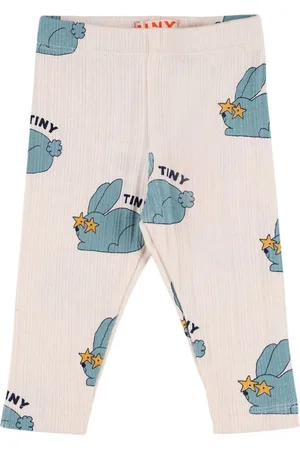 Tiny Cottons Rabbit Print Cotton Blend Knit Leggings