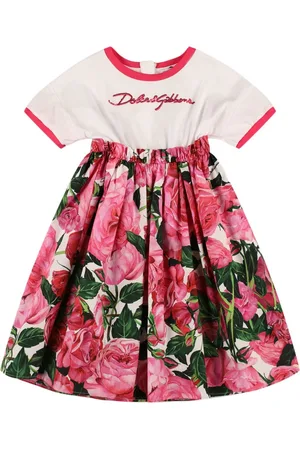 Dolce & Gabbana Embroidered Cotton Poplin Dress
