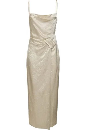 Nanushka Briar Crinkled Satin Midi Dress