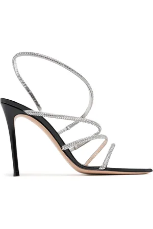 Gianvito Rossi 105mm Suede & Crystal Sandals
