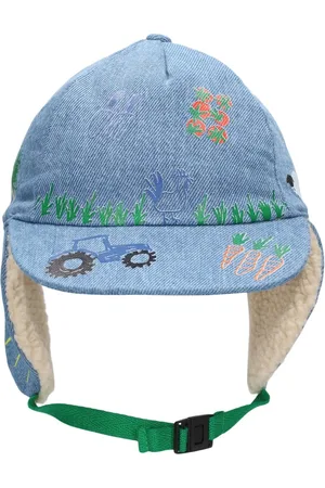 Stella McCartney Printed Cotton Denim Hat