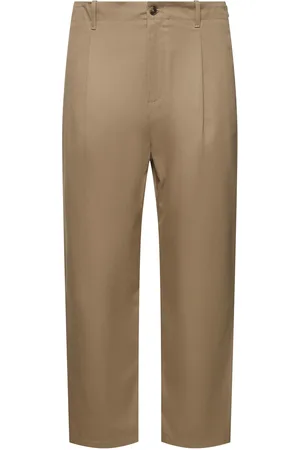 VALENTINO Pleated Cotton Gabardine Pants