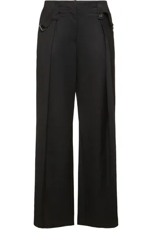 Low Classic Belt Loop Point Wide Leg Pants