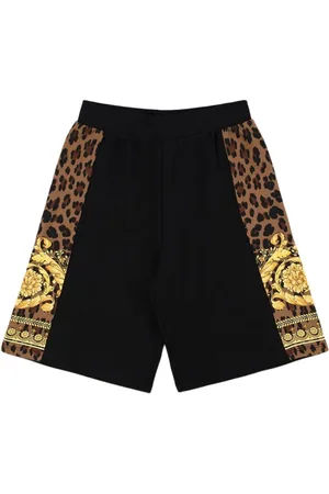 VERSACE Barocco Print Cotton Sweat Shorts