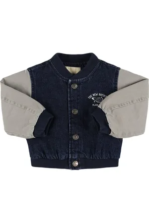 The New Society Cotton Denim Bomber Jacket