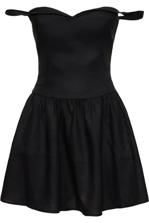 Reformation Sora Off-the-shoulder Linen Short Dress