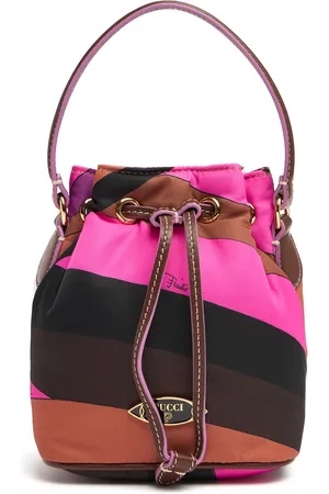 Puccini Small Nylon Drawstring Basket Bag