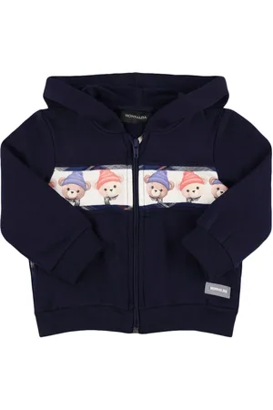 MONNALISA Cotton Blend Zip Hoodie