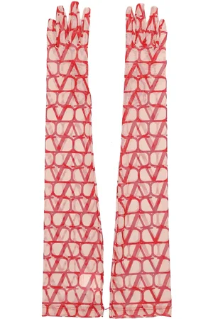VALENTINO GARAVANI Toile Iconographe Long Gloves