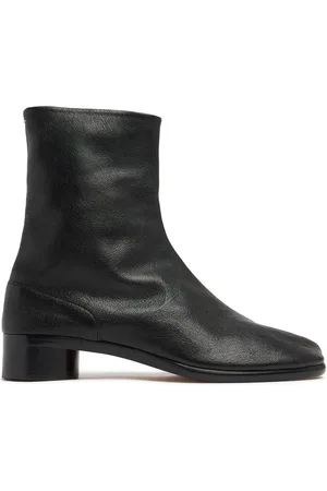 Maison Margiela 30mm Tabi Leather Ankle Boots