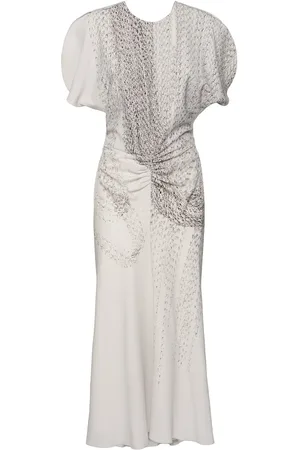 Victoria Beckham Gathered-waist Midi Dress