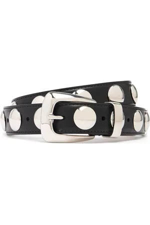Khaite 3cm Benny Leather & Studs Belt