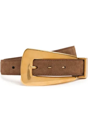 Khaite Lucca Metallic Leather Belt