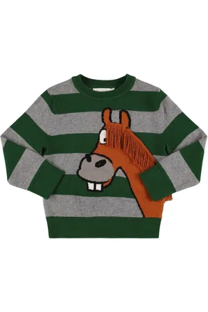 Stella McCartney Cotton & Wool Knit Sweater W/ Fringes