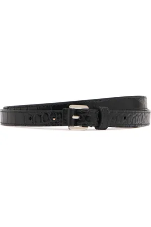 Michael Kors Carolyn Shiny Croc Embossed Leather Belt
