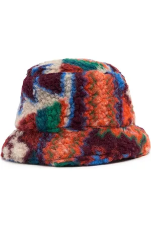 The New Society Printed Cotton Blend Teddy Bucket Hat