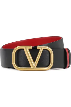 VALENTINO GARAVANI 4cm Reversible V Logo Leather Belt