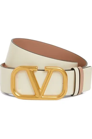 VALENTINO GARAVANI 4cm Reversible V Logo Leather Belt