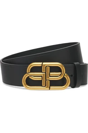Balenciaga 3.5cm Bb Buckle Leather Belt
