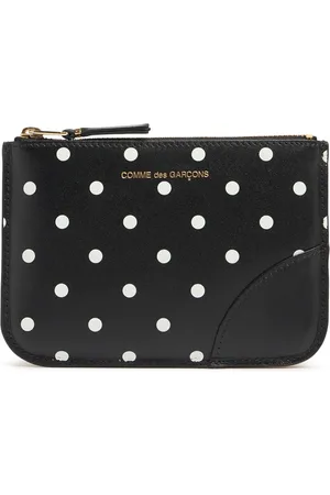 Comme des Garçons Dot Printed Leather Zip Wallet