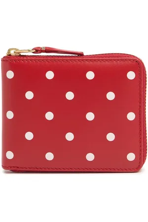 Comme des Garçons Dot Printed Leather Zip Around Wallet