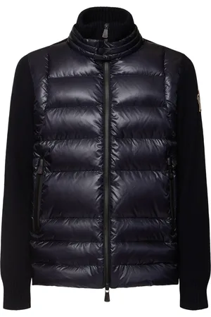 Moncler Wool & Nylon Down Zip-up Cardigan