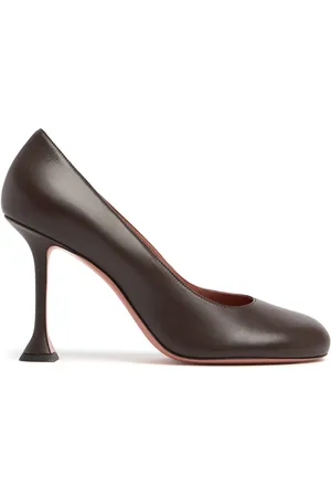 Amina Muaddi 95mm Iris Leather Pumps