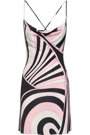 Puccini Printed Satin Short Dress