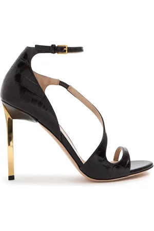 Tom Ford 105mm Newton Croc Embossed Sandals