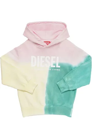 Diesel Color Block Cotton Sweatshirt Hoodie