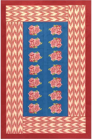 LISA CORTI Nina Rose Blue Tablecloth