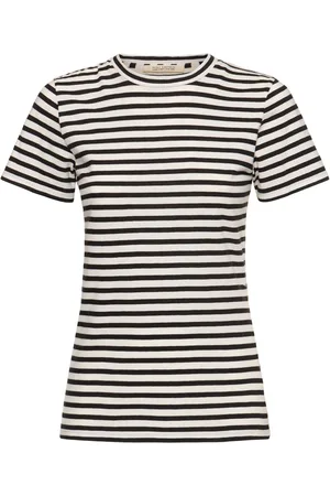 NILI LOTAN Mariella Striped Crewneck T-shirt