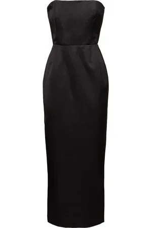 POSSE Romeo Strapless Satin Midi Dress