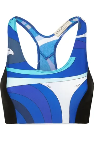 Puccini Jersey Marmo Print Crop Top
