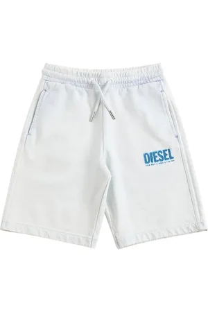Diesel Logo Print Cotton Sweat Shorts