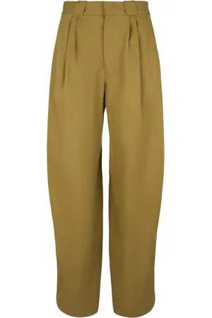 LEMAIRE Wide Leg Pleated Cotton Pants