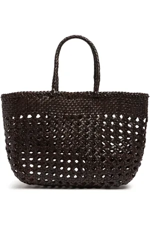 Dragon Diffusion Cannage Kanpur Leather Basket Bag