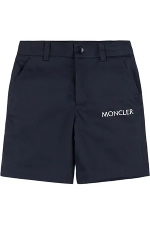 Moncler Logo Cotton Blend Gabardine Shorts