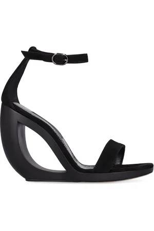 Manolo Blahnik 105mm Rocar Suede Wedge Sandals