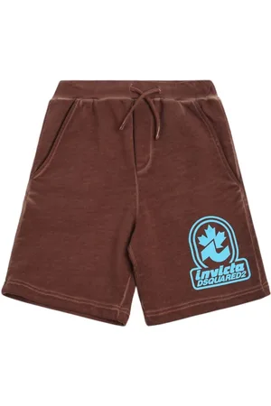 Dsquared2 Printed Cotton Sweat Shorts