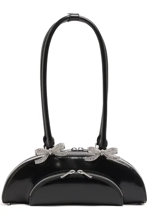 Self-Portrait Curved Leather Shoulder Bag
