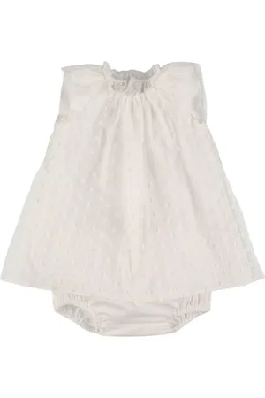BONPOINT Cotton Blend Dress & Diaper Cover